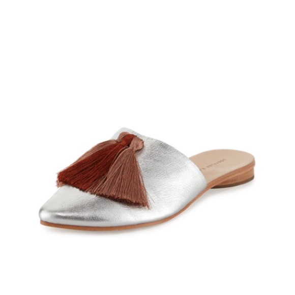 Loeffler Randall Winnie tassel metallic leather mules - Picture 1 of 6